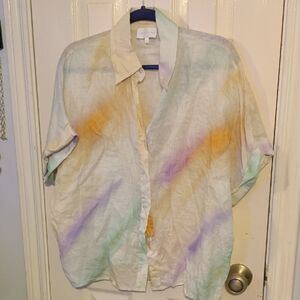 Rosa Button-up Top - Cloud